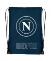 NAPOLI SACCA GYMSAC BLU NAVY CON LOGO BIANCO E SCRITTA SSC NAPOLI BIANCA SU UN LATO