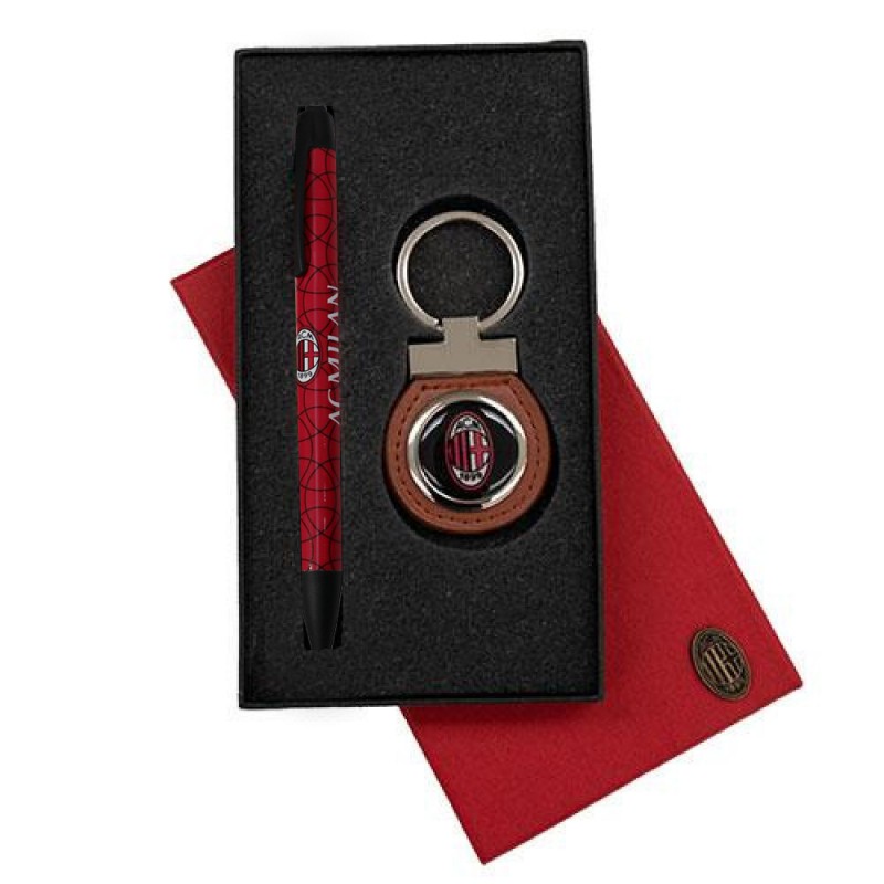 MILAN SET PENNA E PORTACHIAVI LOGO