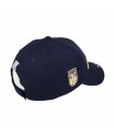 ITALIA CAPPELLINO IN COTONE BLU NAVY RICAMATO MODELLO BASEBALL SCRITTA ORO