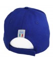 ITALIA APPELLINO IN COTONE BLU RICAMATO MODELLO BASEBALL CON VISIERA CURVA