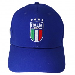 ITALIA APPELLINO IN COTONE BLU RICAMATO MODELLO BASEBALL CON VISIERA CURVA