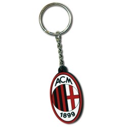 MILAN PORTACHIAVI GOMMA MORBIDA LOGO UFFICIALE