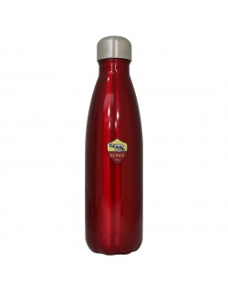 ROMA THERMOS IN ACCIAIO CON TAPPO A VITE COLORE BORDEAUX 500 ML LOGO