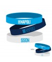 NAPOLI KIT 3 BRACCIALETTI IN SILICONE VARI COLORI CON LOGO NAPOLI E SCRITTA SSC NAPOLI