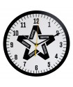 JUVENTUS OROLOGIO DA PARETE IN PLEXIGLASS DIAM. 24 CM BASE BIANCA STELLA NERA