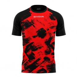 GIVOVA MAGLIA ART INTERLOCK ROSSO/NERO